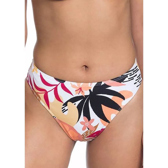 Roxy Pop High Leg Mid Waist Bikini Bottoms Size M - Picture 1 of 5
